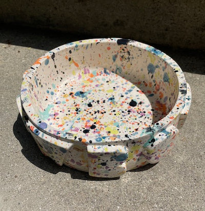 Rainbow Splatter Pet Bowl