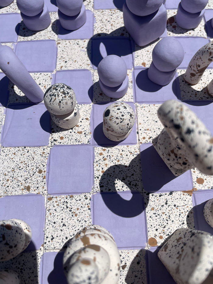 Lavender Chess Set